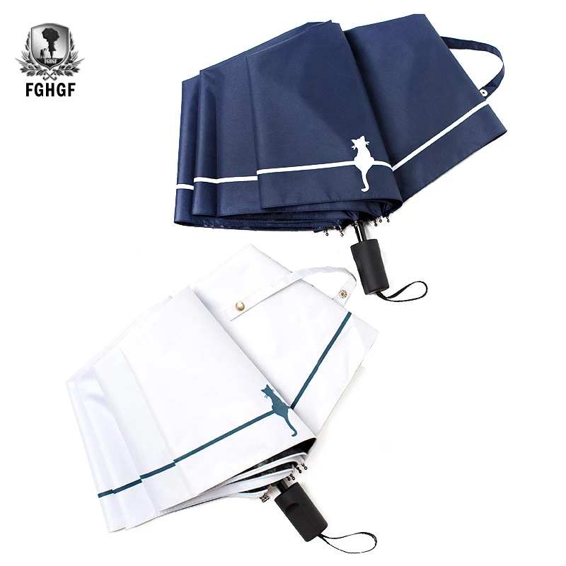 FGHGF High Quality Navy Style Rain 3 Folding Umbrella Anti-UV Parasol Umbrella Solid Simple Cat Printed Japan Light Small
FGHGF High Quality Navy Style Rain 3 Folding Umbrella Anti-UV Parasol Umbrella Solid Simple Cat Printed Japan Light Small