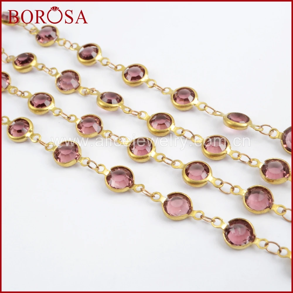 BOROSA Gold Color 7mm Light Purple Crystal Druzy Crystal Faceted Coin Rosary Chains for Necklace Drusy Beaded Chains JT190
BOROSA Gold Color 7mm Light Purple Crystal Druzy Crystal Faceted Coin Rosary Chains for Necklace Drusy Beaded Chains JT190