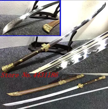 Strong Long Handle KungFu Broadsword Dao Sword Katana Razor Sharp Chinese High Carbon Steel Clay Tempered Blade/Brass Fittings
Strong Long Handle KungFu Broadsword Dao Sword Katana Razor Sharp Chinese High Carbon Steel Clay Tempered Blade/Brass Fittings