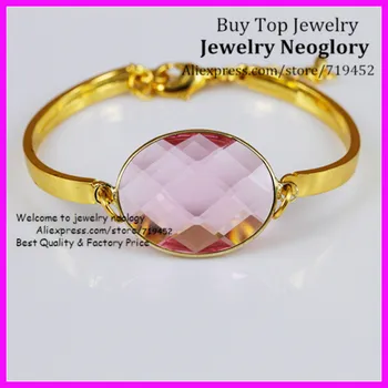 10PCS Beautiful Pink Oval Faceted Glass Quartz Bracelet Bangle Crystal Glass Bezel Quartz Connector Bracelet Women Charm Bangle
10PCS Beautiful Pink Oval Faceted Glass Quartz Bracelet Bangle Crystal Glass Bezel Quartz Connector Bracelet Women Charm Bangle