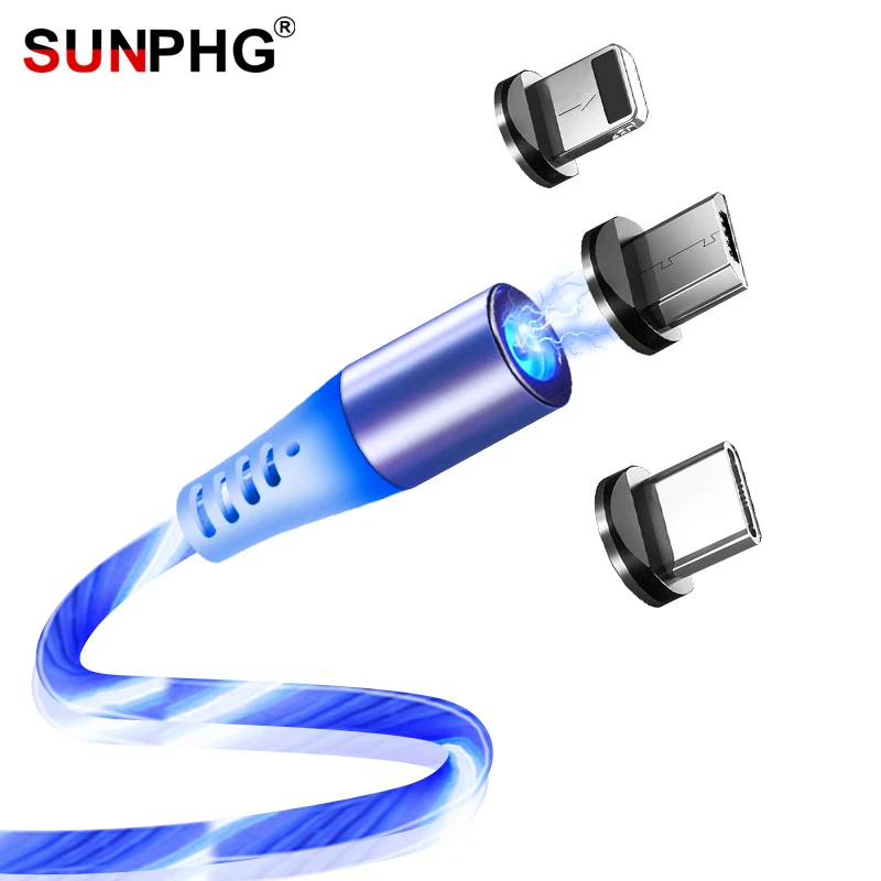 SUNPHG Flow Luminous Magnetic Cable LED Light Micro USB Cord Type C Charger Cable for iPhone Samsung Mobile Phone Charging Wire
SUNPHG Flow Luminous Magnetic Cable LED Light Micro USB Cord Type C Charger Cable for iPhone Samsung Mobile Phone Charging Wire