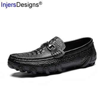 Plus Size 38-47 Men Loafers Fashion Crocodile Embossed Boat Shoes Soft Moccasins High Quality Genuine Leather Men Casual Shoes
Plus Size 38-47 Men Loafers Fashion Crocodile Embossed Boat Shoes Soft Moccasins High Quality Genuine Leather Men Casual Shoes