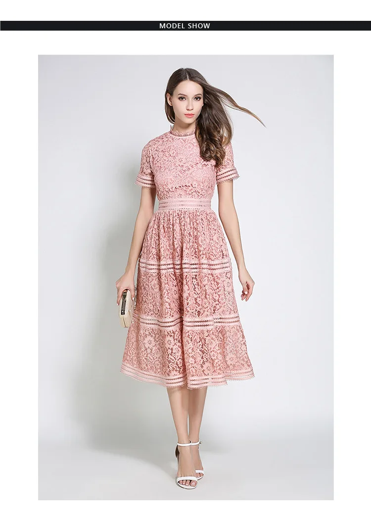 Hollow Out Casual Lace Dress (Us 0-10)