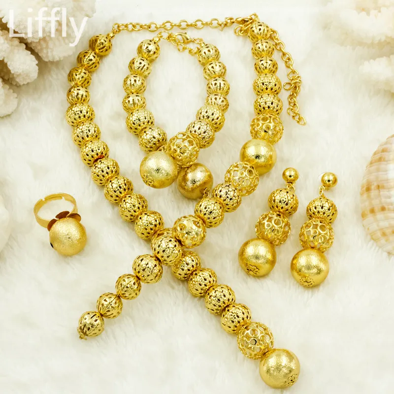 2019 New Gift African Beads Jewelry Necklace Dangle Earring Charm Bridal Jewelry Sets Gold Fashion Women Wedding Jewelry Sets
2019 New Gift African Beads Jewelry Necklace Dangle Earring Charm Bridal Jewelry Sets Gold Fashion Women Wedding Jewelry Sets