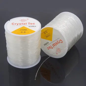 2 Rolls Elastic Cord White 0.8mm 1.0mm Dia 100m/Roll Cordon Bijoux Clear Stretch Corda
2 Rolls Elastic Cord White 0.8mm 1.0mm Dia 100m/Roll Cordon Bijoux Clear Stretch Corda