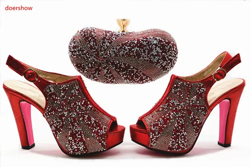 doershow Women African Italian Shoes And Bag Sets For Evening Party With Stones red Italian Leather Handbags Match Bags!HX1-8
doershow Women African Italian Shoes And Bag Sets For Evening Party With Stones red Italian Leather Handbags Match Bags!HX1-8