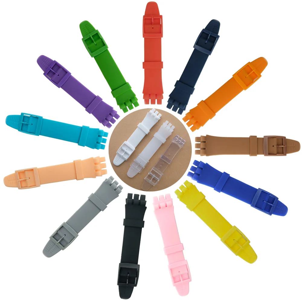 16mm 17mm 19mm 20mm Silicone Strap For Swatch Colored Rubber Strap Watch Accessories Needle Clasp Watch Band
16mm 17mm 19mm 20mm Silicone Strap For Swatch Colored Rubber Strap Watch Accessories Needle Clasp Watch Band
