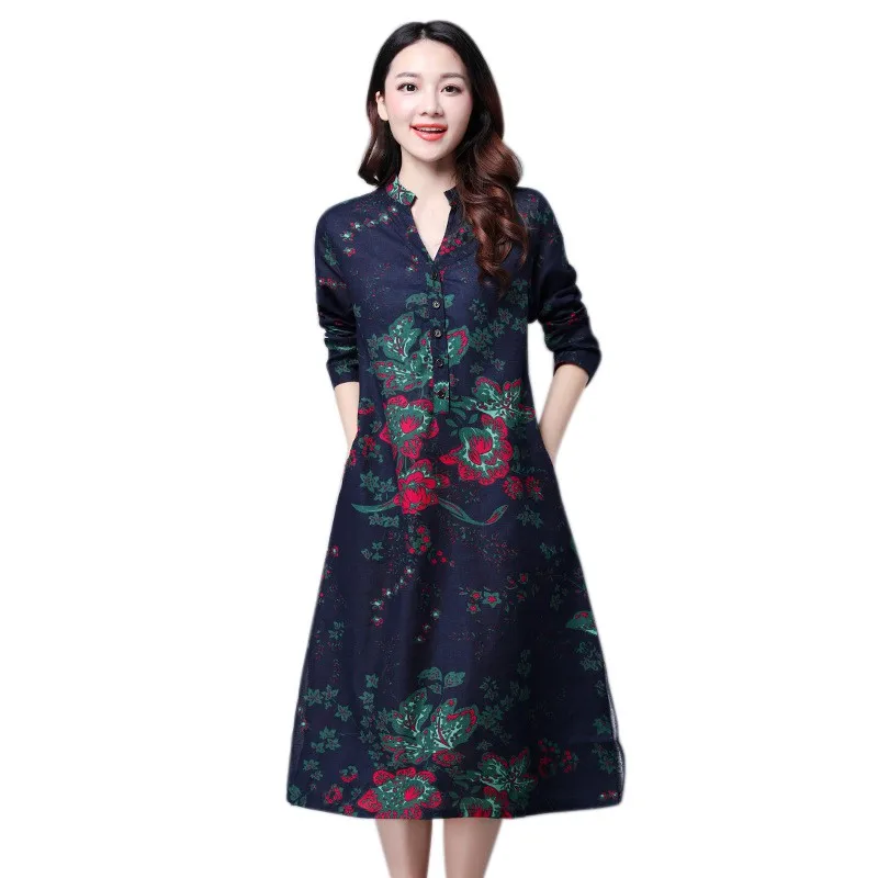 2019 Spring Autumn Floral Dress Dresses Print Casual Loose Womens Neck Pleated Elegant V
2019 Spring Autumn Floral Dress Dresses Print Casual Loose Womens Neck Pleated Elegant V