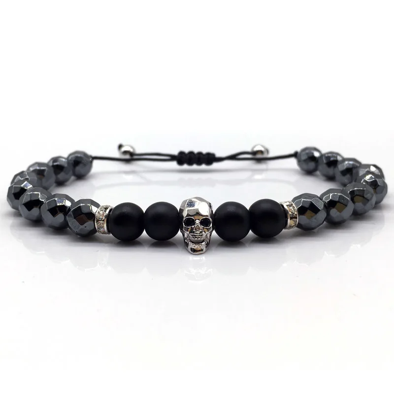Fashion Men Women Skull Bracelet 2019 Charm Braided Macrame Bracelet Skull For Men Women Jewelry Stone Bead Bracelet Gift
Fashion Men Women Skull Bracelet 2019 Charm Braided Macrame Bracelet Skull For Men Women Jewelry Stone Bead Bracelet Gift