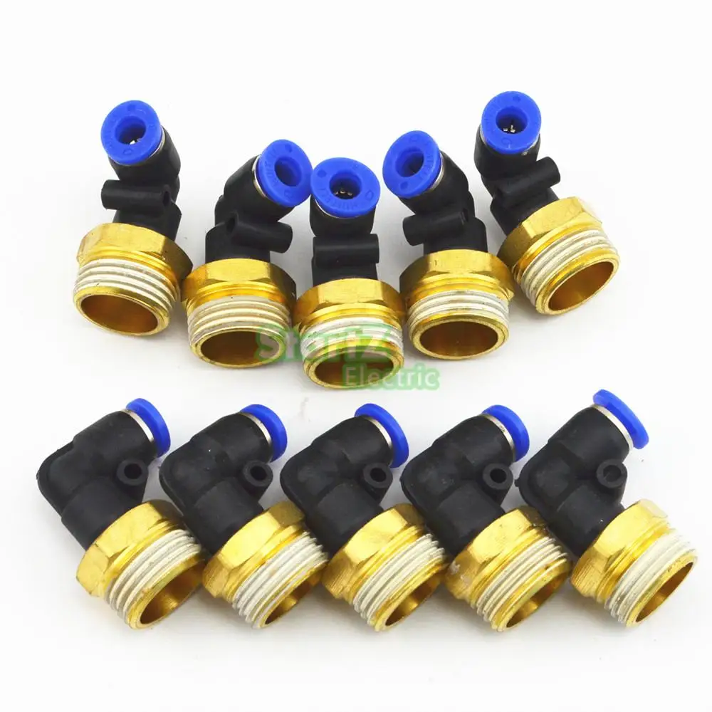 6mm X 1/2'' Thread Pneumatic Male Elbow Connector Tube Air Push In Fitting 10Pcs
6mm X 1/2'' Thread Pneumatic Male Elbow Connector Tube Air Push In Fitting 10Pcs