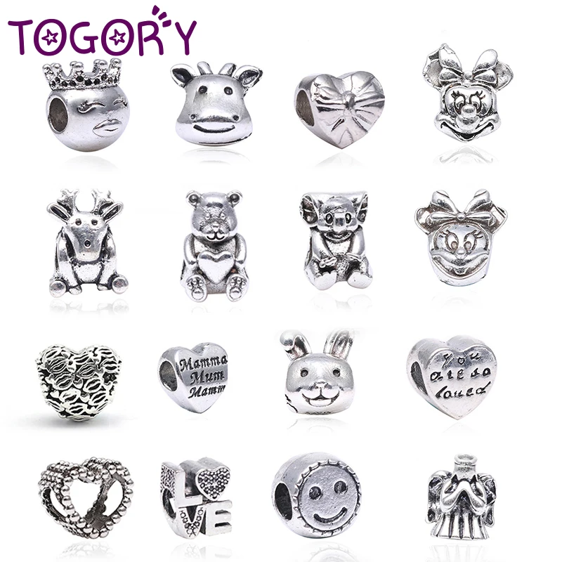 TOGORY 2Pcs/lot Authentic Silver Color Pandora Charm Beads Fit Original DIY Charm Bracelet & Necklaces For Women Fashion Jewelry
TOGORY 2Pcs/lot Authentic Silver Color Pandora Charm Beads Fit Original DIY Charm Bracelet & Necklaces For Women Fashion Jewelry