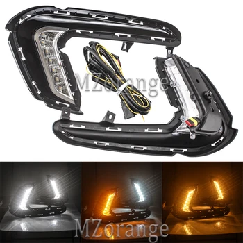 MZORANGE 1 Pair Daytime Running Lights LED for Hyundai Elantra 2016 2017 Fog lamp cover DRL White with yellow turn signal lamps
MZORANGE 1 Pair Daytime Running Lights LED for Hyundai Elantra 2016 2017 Fog lamp cover DRL White with yellow turn signal lamps