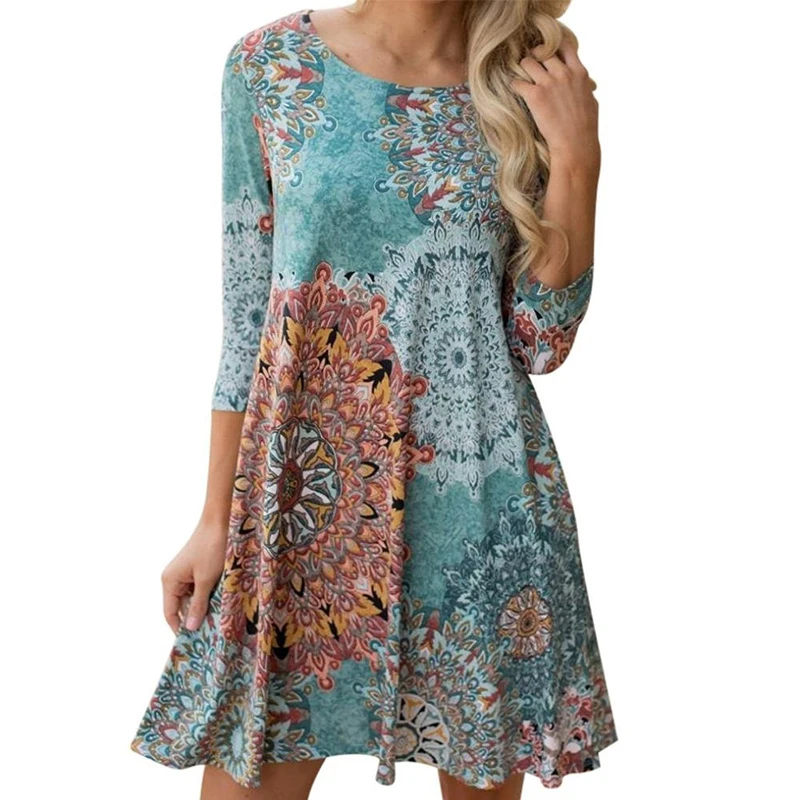 Womens Autumn Long Sleeve Vintage Boho Mini Short Dress Evening Party Beach Floral Print Ladies Dress Robe femme ete
Womens Autumn Long Sleeve Vintage Boho Mini Short Dress Evening Party Beach Floral Print Ladies Dress Robe femme ete