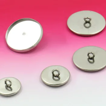 Blank Stainless Steel 316L Round Bezel with a Loop Back Base Caps Connector Cabochon Metal Buttons Settings DIY Jewelry Findings
Blank Stainless Steel 316L Round Bezel with a Loop Back Base Caps Connector Cabochon Metal Buttons Settings DIY Jewelry Findings