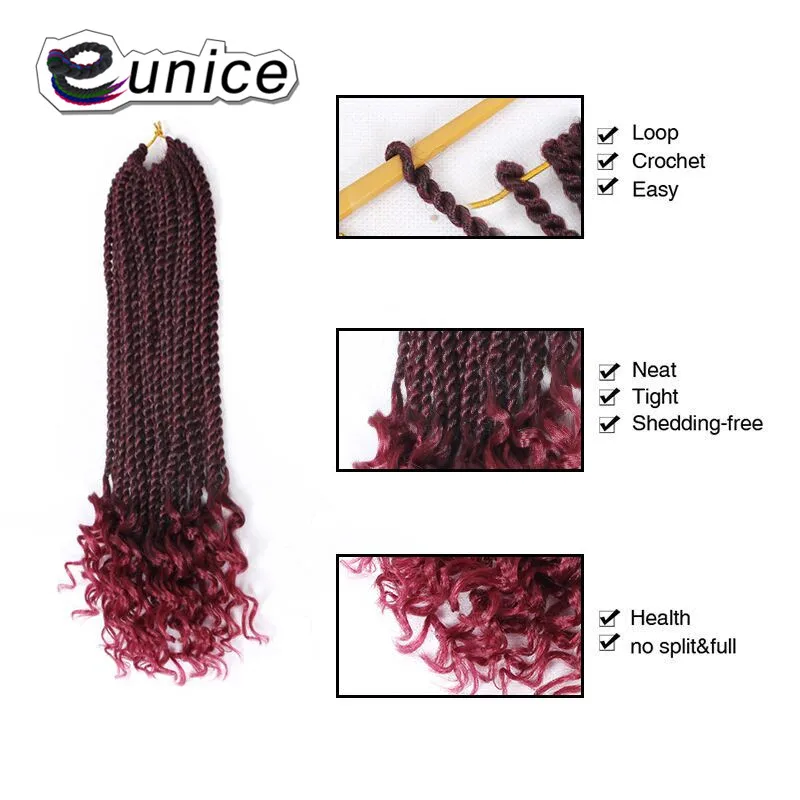 Curly Senegalese Twist Crochet Braiding Synthetic Hair Extension (11)