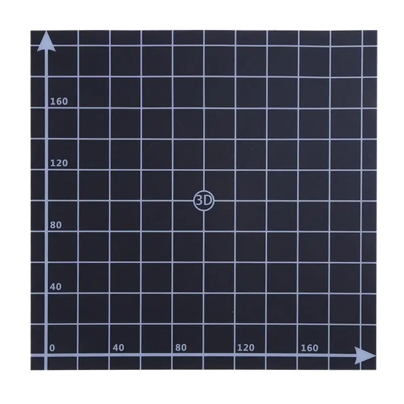 3D Printer Heat Hot Bed Sticker Coordinate Printed 220x220mm Hot Bed Surface Sticker Black for 3D Printer Parts 
3D Printer Heat Hot Bed Sticker Coordinate Printed 220x220mm Hot Bed Surface Sticker Black for 3D Printer Parts