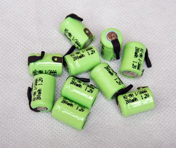 10PCS/lot 1.2V 1/3AAA 200mAh Ni-Mh Nimh 1/3 AAA Rechargeable Battery cell with welding feet leg pins tab flat top
10PCS/lot 1.2V 1/3AAA 200mAh Ni-Mh Nimh 1/3 AAA Rechargeable Battery cell with welding feet leg pins tab flat top