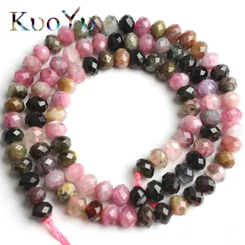 Natural Genuine Colorful Tourmaline Stone Beads Faceted Flated Shape Loose Spacer Beads For Jewelry Making DIY Bracelet 4x6mm
Natural Genuine Colorful Tourmaline Stone Beads Faceted Flated Shape Loose Spacer Beads For Jewelry Making DIY Bracelet 4x6mm