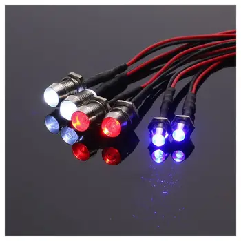 New 6 LED Light Kit 2 White 2 Red 2 Blue for 1/10 1/8 Traxxas HSP SCX10 D90 HPI RC Car
New 6 LED Light Kit 2 White 2 Red 2 Blue for 1/10 1/8 Traxxas HSP SCX10 D90 HPI RC Car
