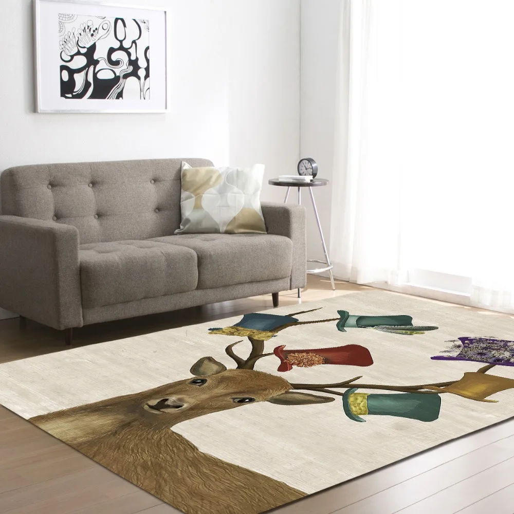 Beautiful Cartoon Deers Decoration Big Carpets Nordic Style Fashion Living Room Area Rug Anti Slip Soft Flannel Carpet Mats Rugs
Beautiful Cartoon Deers Decoration Big Carpets Nordic Style Fashion Living Room Area Rug Anti Slip Soft Flannel Carpet Mats Rugs