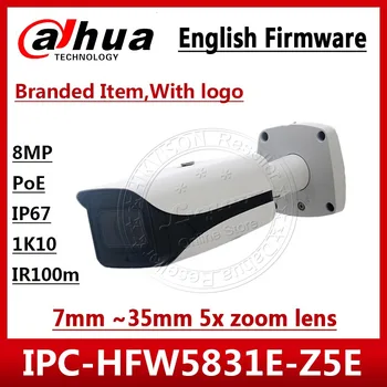 DAHUA 8MP IP Camera IPC-HFW5831E-Z5E 7mm~35mm 5x zoom lens IP67 IK10 POE 100m IR Range Security Camera IPC-HFW5831E-ZE with logo 
DAHUA 8MP IP Camera IPC-HFW5831E-Z5E 7mm~35mm 5x zoom lens IP67 IK10 POE 100m IR Range Security Camera IPC-HFW5831E-ZE with logo