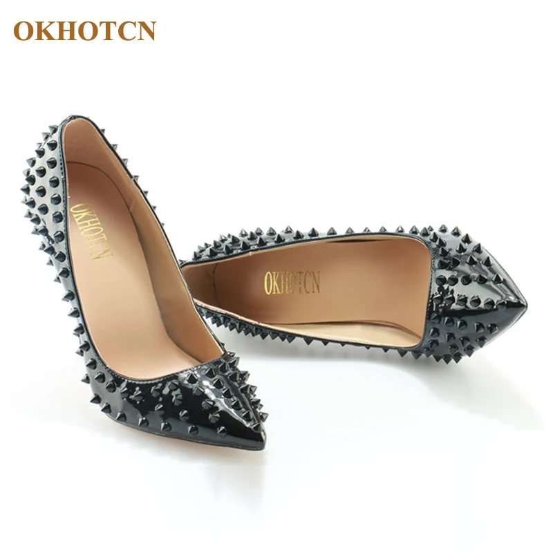 Black Dressing Woman High Heels Pumps Lady Fashion Luxury Rivets Designer Pointed Toe Woman's Sandals Sexy Party Shoes Women 42
Black Dressing Woman High Heels Pumps Lady Fashion Luxury Rivets Designer Pointed Toe Woman's Sandals Sexy Party Shoes Women 42