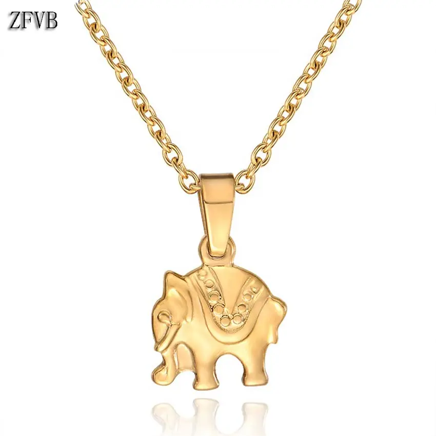 ZFVB Fashion Cute Elephant Necklaces Pendants for Women Jewelry Stainless Steel Gold Silver color Necklace Gifts
ZFVB Fashion Cute Elephant Necklaces Pendants for Women Jewelry Stainless Steel Gold Silver color Necklace Gifts