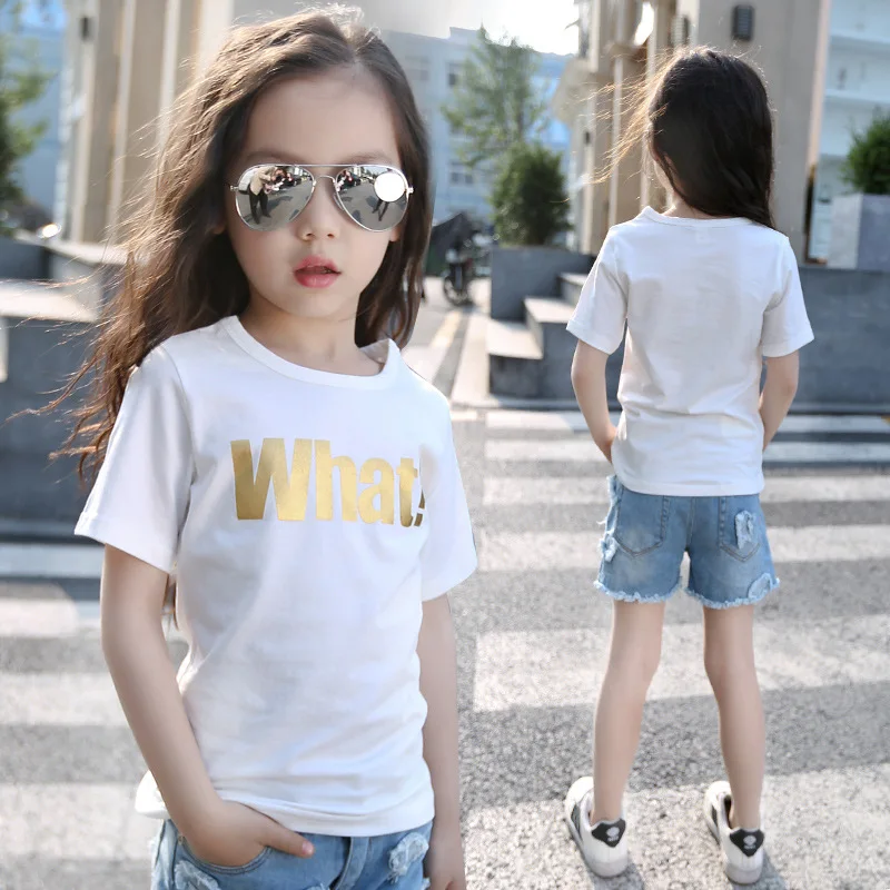 Newest Letter Pattern Baby Girls Casual Letter Short Sleeve Cotton T-shirt for 5-10T Girls Tee Tops
Newest Letter Pattern Baby Girls Casual Letter Short Sleeve Cotton T-shirt for 5-10T Girls Tee Tops