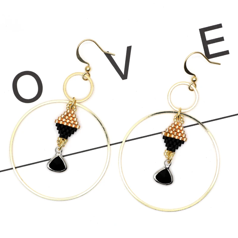 Miyuki Bead Geometric Round Pendant Drop Earring Woman Gift Copper Accessories Hot Fashion Crystal Gold Jewelry Dresses Earrings
Miyuki Bead Geometric Round Pendant Drop Earring Woman Gift Copper Accessories Hot Fashion Crystal Gold Jewelry Dresses Earrings