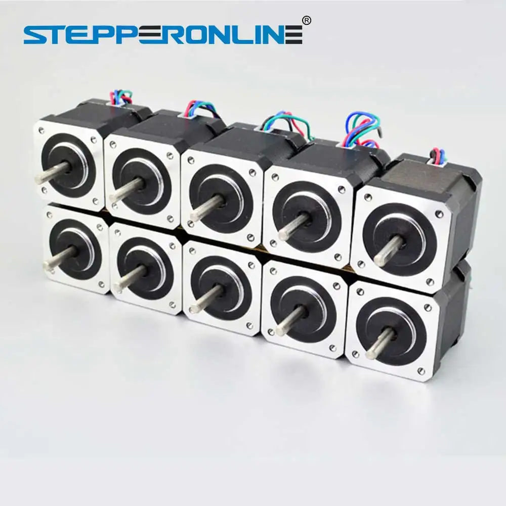 10PCS Nema 17 Stepper Motor 48mm 2A 59Ncm(84oz.in) (17HS4801) Motor 4-lead Nema17 Motor for 3D Printer CNC Robot XYZ Motor
10PCS Nema 17 Stepper Motor 48mm 2A 59Ncm(84oz.in) (17HS4801) Motor 4-lead Nema17 Motor for 3D Printer CNC Robot XYZ Motor