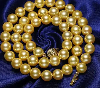 classic AAA11-12mm south sea round gold pearl necklace 18inch 14K Gold Clasp KKK
classic AAA11-12mm south sea round gold pearl necklace 18inch 14K Gold Clasp KKK