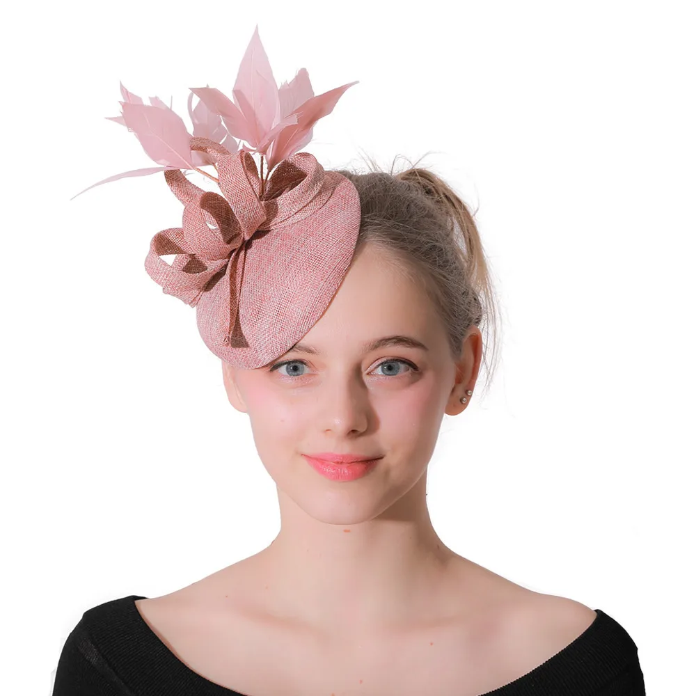 Top Quality Bridal Sinamay Fascinator British Royal Wedding Pink Hat Feathers Kentucky Derby Church Wedding Party Fedora Hats
Top Quality Bridal Sinamay Fascinator British Royal Wedding Pink Hat Feathers Kentucky Derby Church Wedding Party Fedora Hats