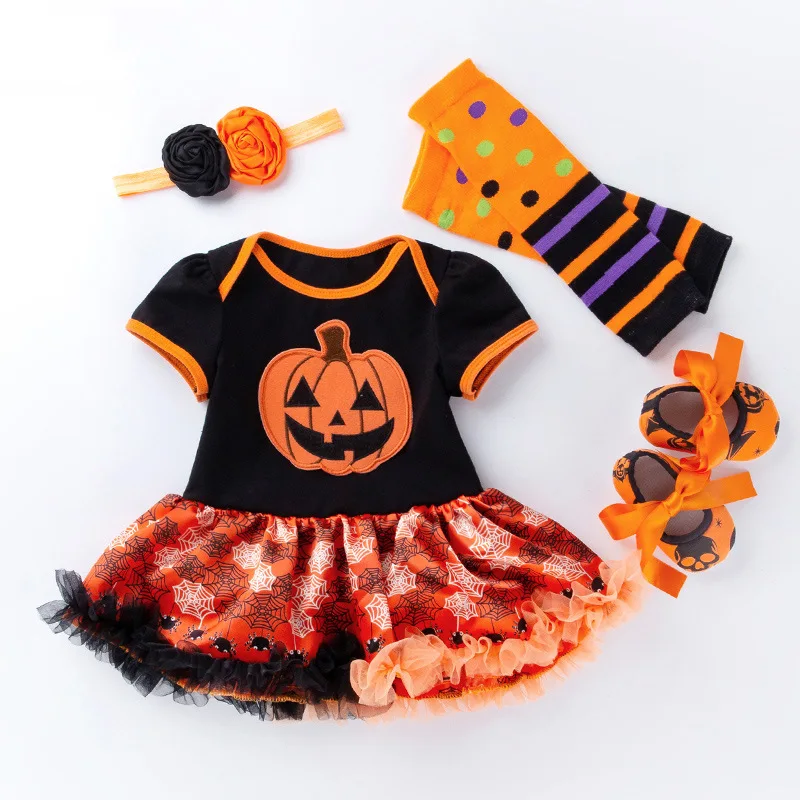 4Pcs Halloween Costume for Baby Girls Funny Pumpkin Bones Costume Newborn Infant 2019 Tutu Dress Fancy Dress Costume 0-24M
4Pcs Halloween Costume for Baby Girls Funny Pumpkin Bones Costume Newborn Infant 2019 Tutu Dress Fancy Dress Costume 0-24M