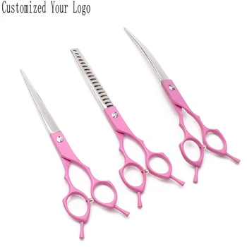 Suit 6.5" 440C D3Pcs Engrave Logo Dog Grooming Scissors Straight Shears Thinning Scissors Dog Curved Shears Pet Scissors C3009
Suit 6.5" 440C D3Pcs Engrave Logo Dog Grooming Scissors Straight Shears Thinning Scissors Dog Curved Shears Pet Scissors C3009