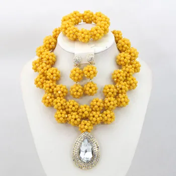 Fantastic Indian Bridal Jewelry Set Shinny Yellow African Wedding Beads Jewelry Set Crystal Jewelry Handmade BN097
Fantastic Indian Bridal Jewelry Set Shinny Yellow African Wedding Beads Jewelry Set Crystal Jewelry Handmade BN097