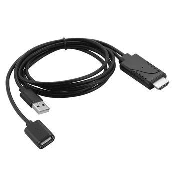 

2 in 1 For iPad USB Female to HDMI Male 1080P HDTV Adapter Cable Converter for iPhone 7/6 7s/6s plus iPod