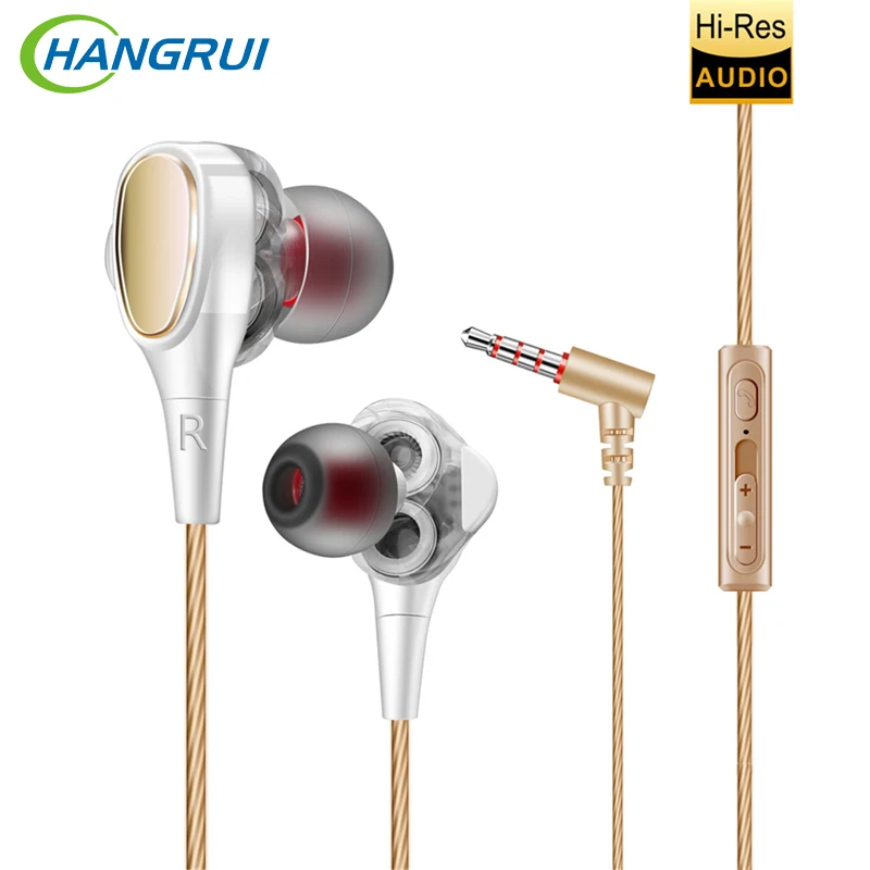 Hangrui V1 Double Dynamic Driver Unit In Ear Earphone HiFi Stereo Subwoofer Headset With Microphone For iPhone Xiaomi Samsung
Hangrui V1 Double Dynamic Driver Unit In Ear Earphone HiFi Stereo Subwoofer Headset With Microphone For iPhone Xiaomi Samsung
