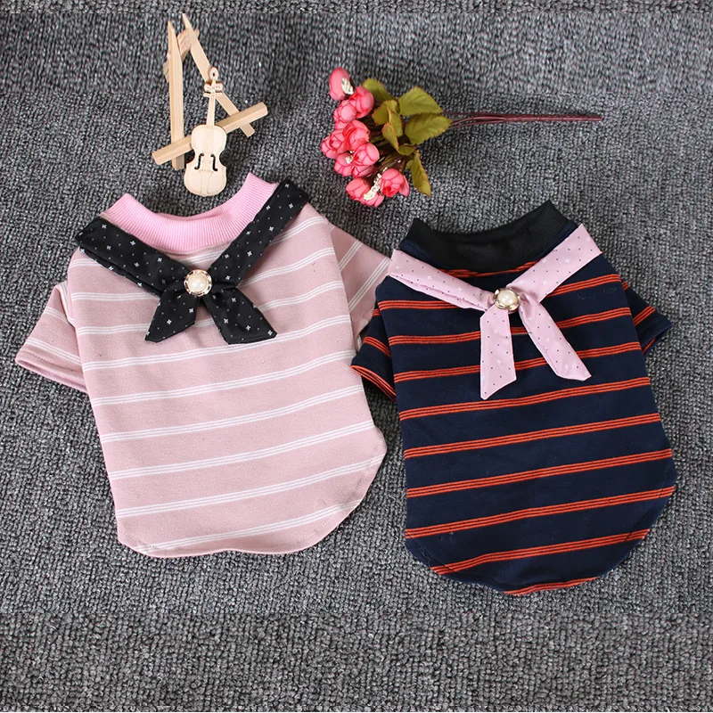 New Autumn Pet Dog stripe T-Shirt Clothes Cute Style Puppy Dog Cat shirt Vest for Chihuahua
New Autumn Pet Dog stripe T-Shirt Clothes Cute Style Puppy Dog Cat shirt Vest for Chihuahua