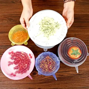 6Pcs/set Stretchable Silicone Saran Wrap Food Fresh Keeping Cover Kitchen Tools Silicone Food Wrap Seal lid Cover
6Pcs/set Stretchable Silicone Saran Wrap Food Fresh Keeping Cover Kitchen Tools Silicone Food Wrap Seal lid Cover
