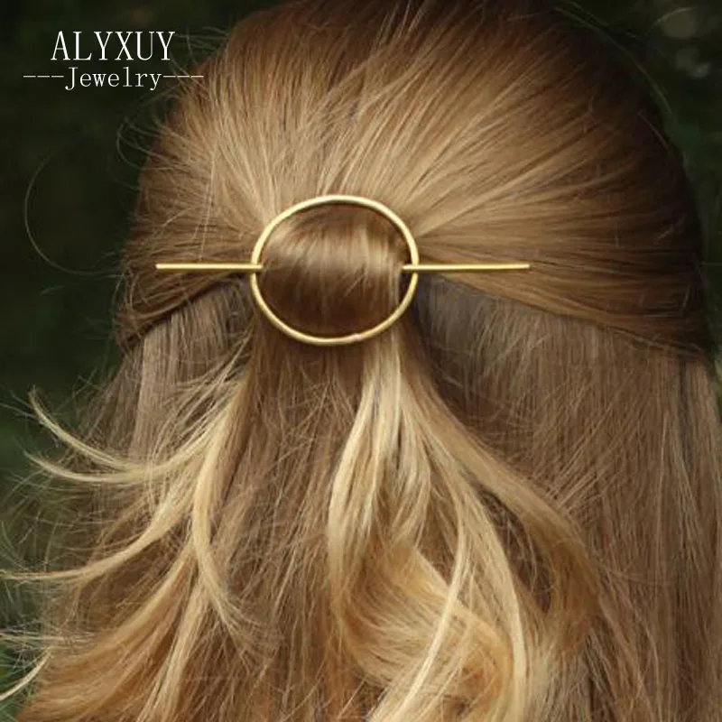 ALYXUY New Fashion Simple Round Hairpins Jewelry Women Girls Metal Circle Hair Clips Wedding Party Hair Accessories H408
ALYXUY New Fashion Simple Round Hairpins Jewelry Women Girls Metal Circle Hair Clips Wedding Party Hair Accessories H408