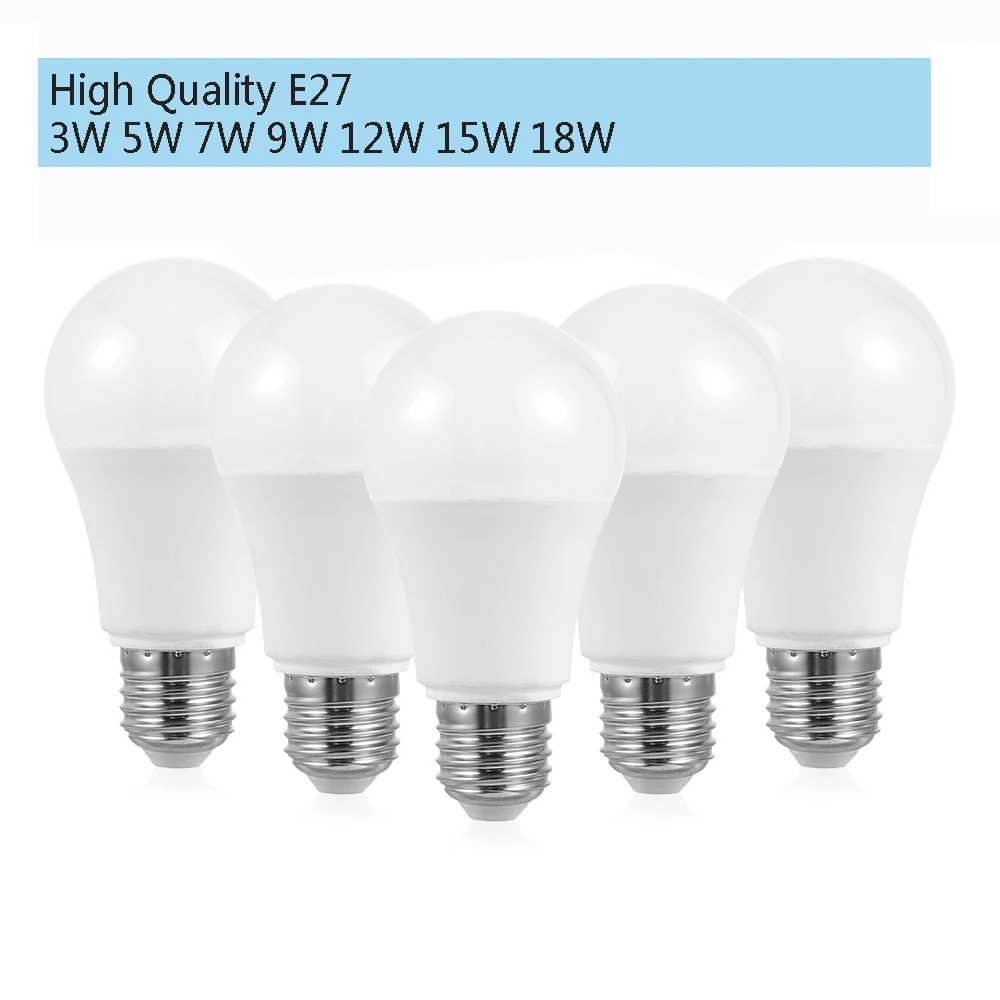 Hot Sale LED lamp E27 LED bulb AC 220V 230V 240V 3W 5W 7W 9W 12W 15W 18W Lampada LED Spotlight Table lamp Lamps light
Hot Sale LED lamp E27 LED bulb AC 220V 230V 240V 3W 5W 7W 9W 12W 15W 18W Lampada LED Spotlight Table lamp Lamps light