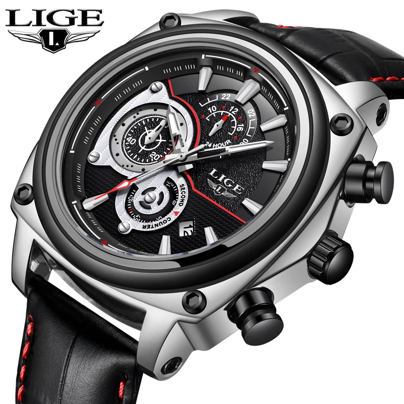 LIGE Mens Watches Top Brand Luxury Quartz Watch Fashion Casual Leather Military Waterproof Sport Wristwatch Relogio Masculino
LIGE Mens Watches Top Brand Luxury Quartz Watch Fashion Casual Leather Military Waterproof Sport Wristwatch Relogio Masculino