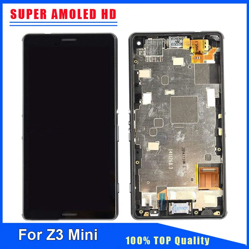 For Sony Xperia Z3 mini Z3mini Compact D5833 D5803 LCD Display Panel Monitor + Touch Screen Digitizer Sensor Assembly
For Sony Xperia Z3 mini Z3mini Compact D5833 D5803 LCD Display Panel Monitor + Touch Screen Digitizer Sensor Assembly