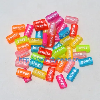 100pcs DIY Fashion Jewelry Accessory Bracelet Department Words Transparent Acrylic Beads 15*7MM Rectangle Mix Color Letter Beads
100pcs DIY Fashion Jewelry Accessory Bracelet Department Words Transparent Acrylic Beads 15*7MM Rectangle Mix Color Letter Beads
