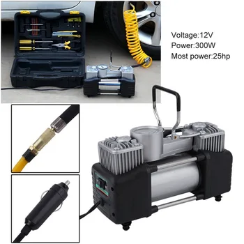 60L/min 300W 150PSI Car Air Compressor Tyre 12V Stainless Steel Double Cylinder Inflator High Power Car Tyre Inflation Pump 
60L/min 300W 150PSI Car Air Compressor Tyre 12V Stainless Steel Double Cylinder Inflator High Power Car Tyre Inflation Pump