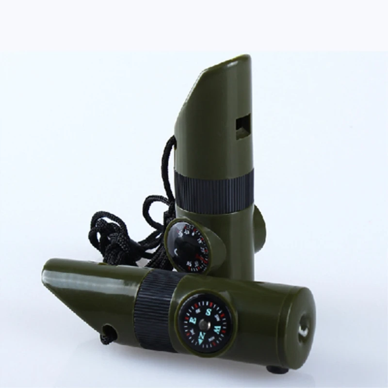 7 in 1 Mini SOS Survival Kit Camping Survival Whistle With Compass Thermometer Flashlight Magnifier Tools Outdoor Hiking
7 in 1 Mini SOS Survival Kit Camping Survival Whistle With Compass Thermometer Flashlight Magnifier Tools Outdoor Hiking
