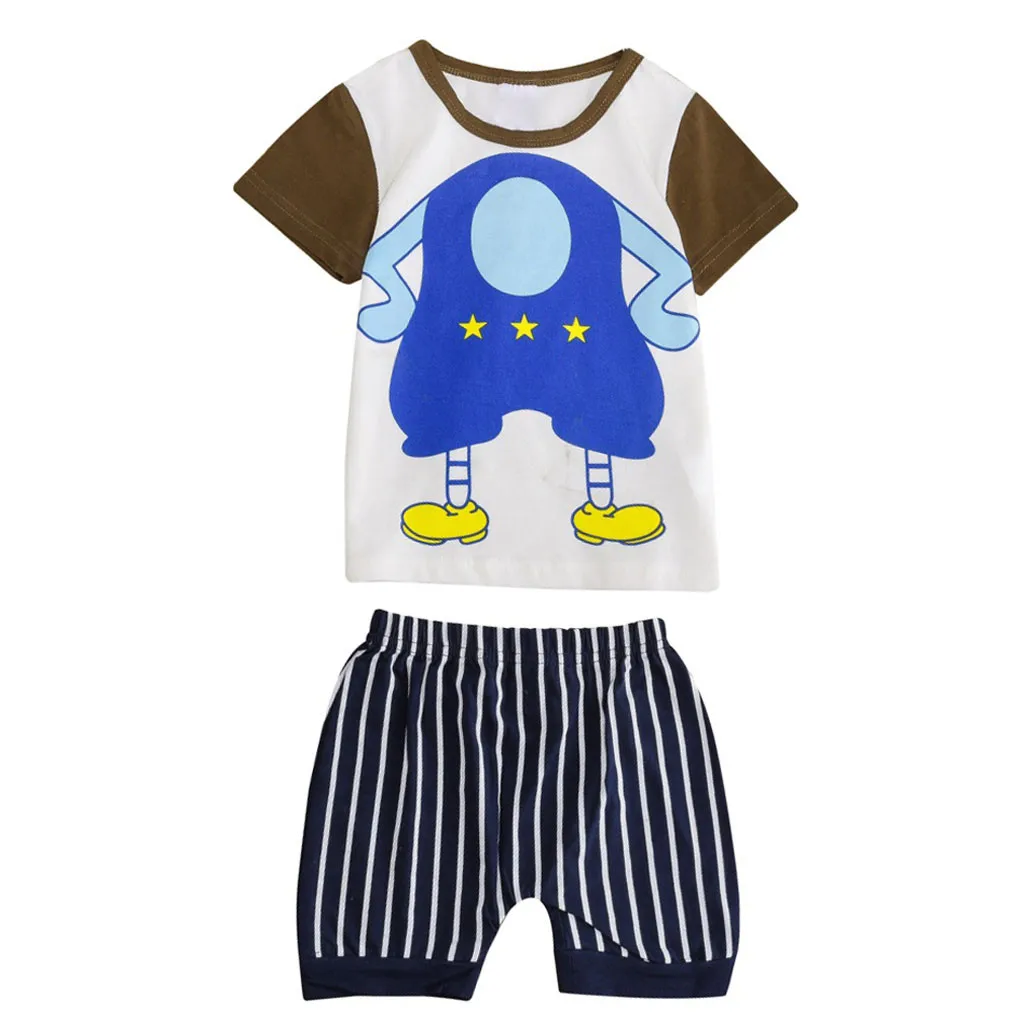 Newborn Infant Baby Boys Girls Short Sleeve Cartoon Tops Shirt+Pants Outfits Set Cartoon Tshirt Striped Pants Boys Cloth
Newborn Infant Baby Boys Girls Short Sleeve Cartoon Tops Shirt+Pants Outfits Set Cartoon Tshirt Striped Pants Boys Cloth