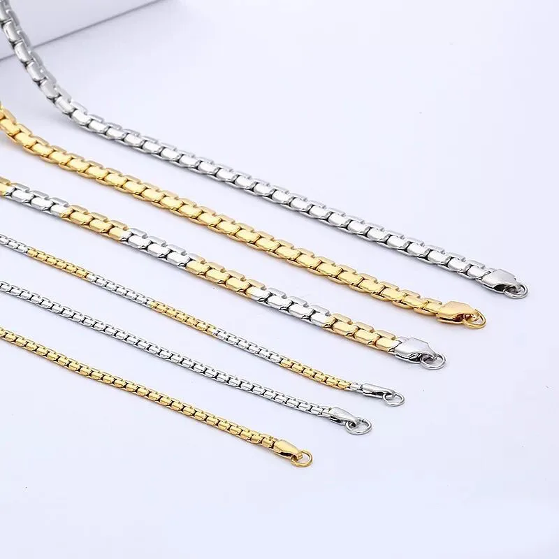 MxGxFam Titanium steel Chain Snke Necklaces 55 cm Jewelry For Men Gold Color / White Gold Color / 2 Gold Color Different Size
MxGxFam Titanium steel Chain Snke Necklaces 55 cm Jewelry For Men Gold Color / White Gold Color / 2 Gold Color Different Size