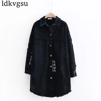 Fashion Large Size Women's Denim Jackets 2020 New Spring Autumn Women Korean Loose Thin Hole Windbreaker Jeans Coats A500
Fashion Large Size Women's Denim Jackets 2020 New Spring Autumn Women Korean Loose Thin Hole Windbreaker Jeans Coats A500