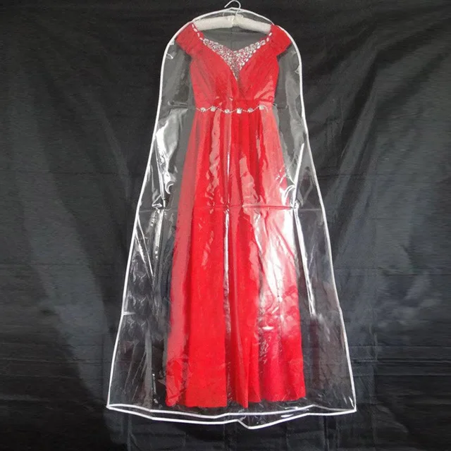 Transparent PVC Craft Wedding Dress Cover Bride Robe Storage Bag Clothes Case for Water Dust Proof Protector 1pcs/lot FC104
Transparent PVC Craft Wedding Dress Cover Bride Robe Storage Bag Clothes Case for Water Dust Proof Protector 1pcs/lot FC104